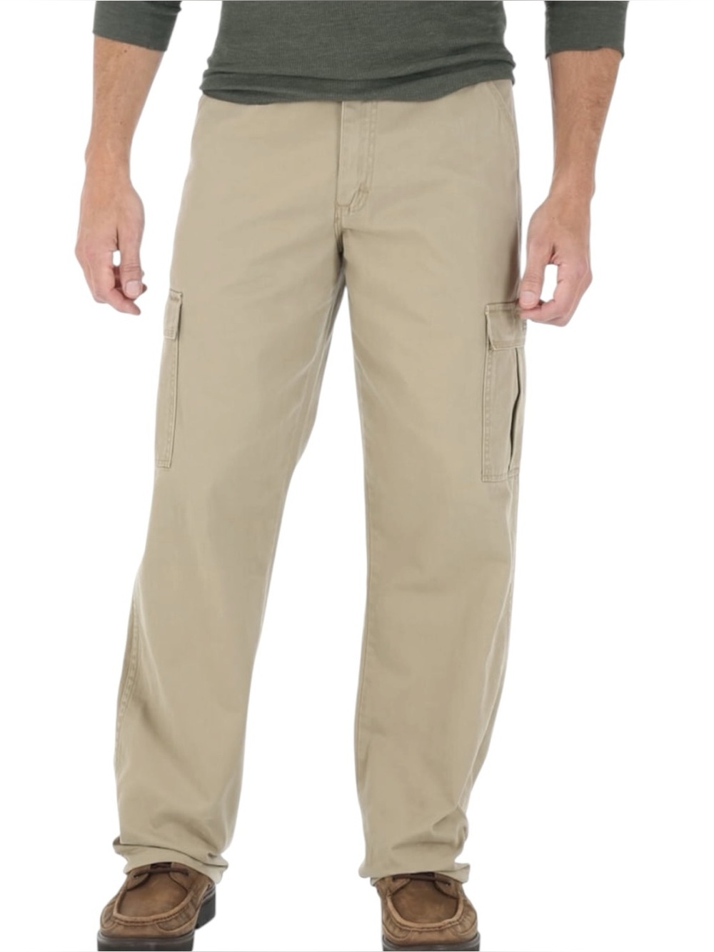 Wrangler Legacy Cargo Twill Pants Relaxed Straight Khaki 38x30